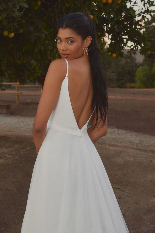Size 10 Casablanca BL488 Cori Ivory Gown - Image 6