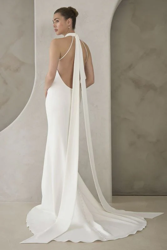 Size 10 Casablanca LE162 Flynn Ivory Gown - Image 3