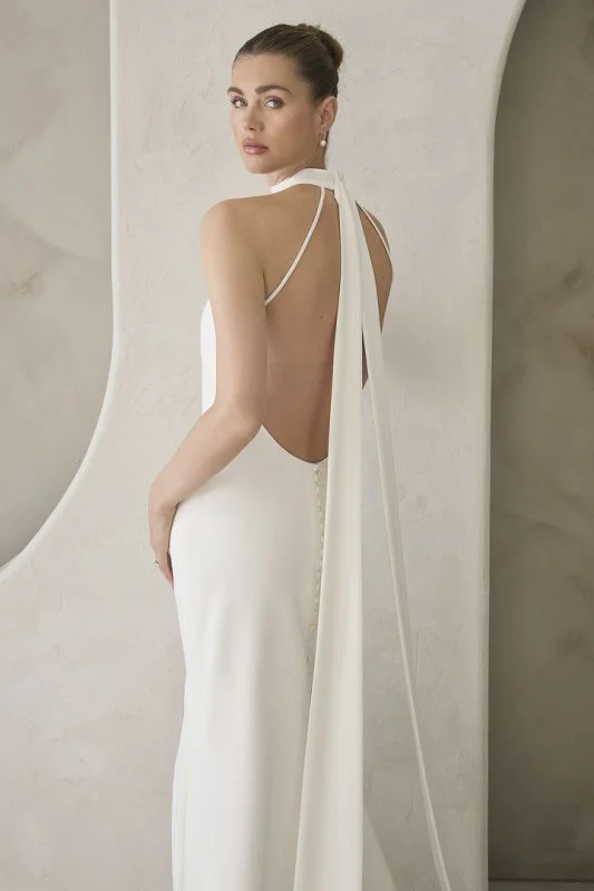 Size 10 Casablanca LE162 Flynn Ivory Gown - Image 4