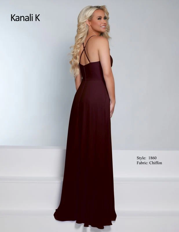 Kanali K Size 10 1860 Wine Bridesmaid Dress - Image 2