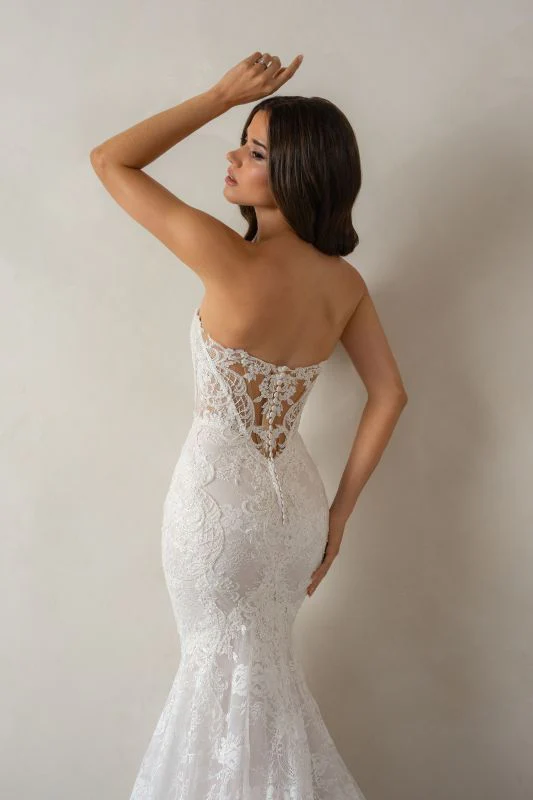 Size 10 Kitty Chen Astra Ivory/Nude/Tan Gown - Image 4