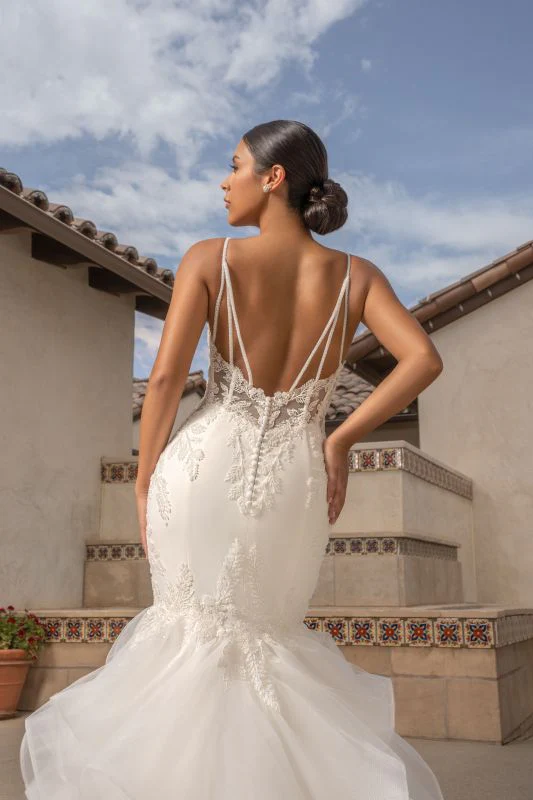 Kitty Chen Couture Size 10 Elodia Ivory/Toffee Gown - Image 4