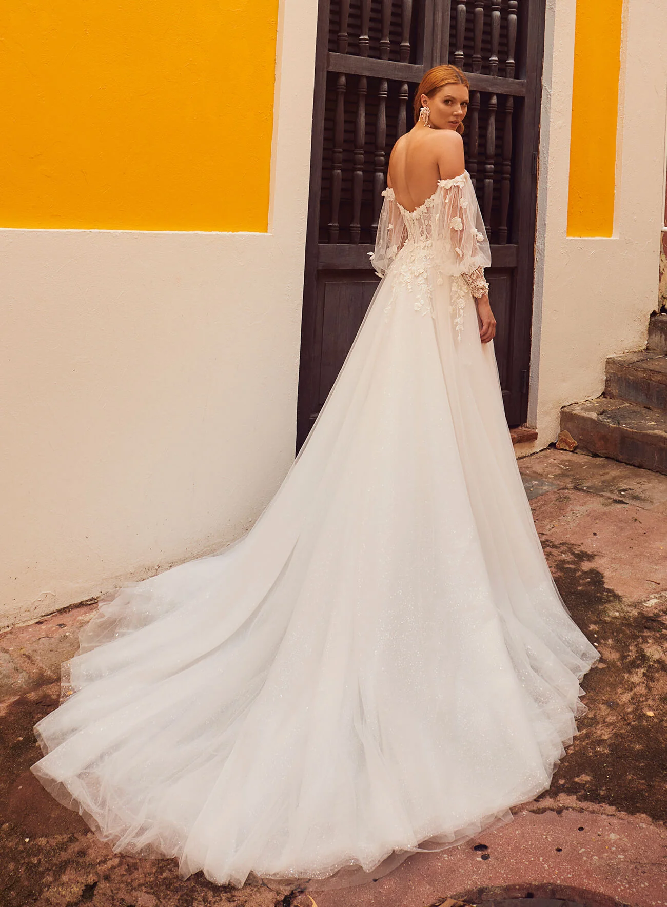 L'amour Size 10 LA23110 Shifra Ivory/Skin Gown - Image 3