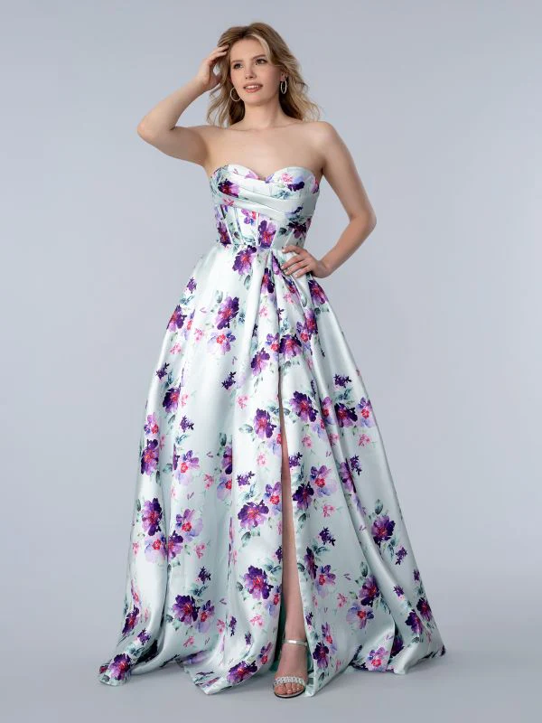 Size 10 Stella Couture 26158 Floral Print Mother of Bride Dress
