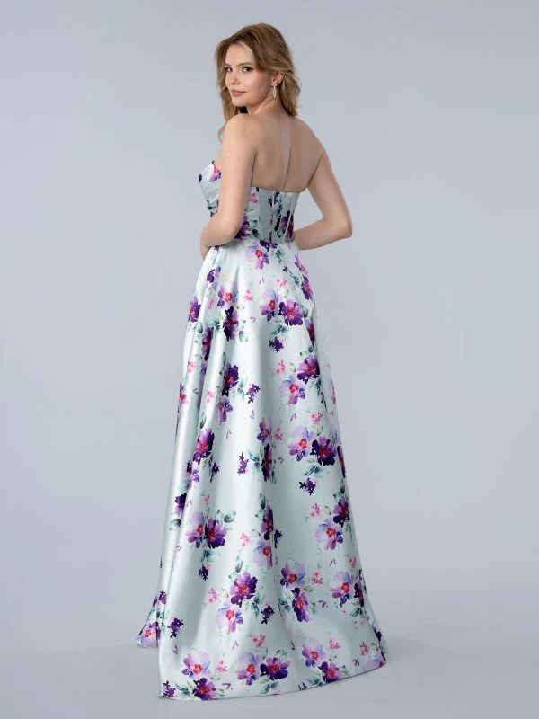 Size 10 Stella Couture 26158 Floral Print Mother of Bride Dress - Image 2