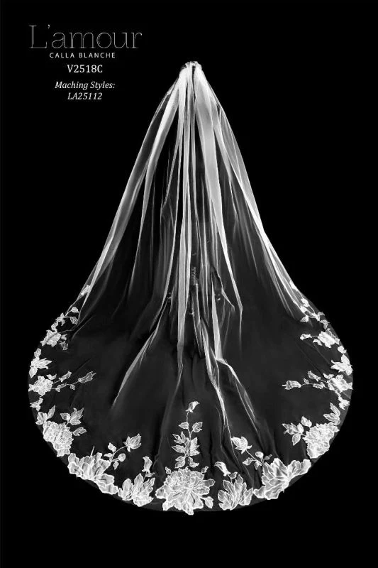 L'amour Size 120" V2518C Ivory Veil