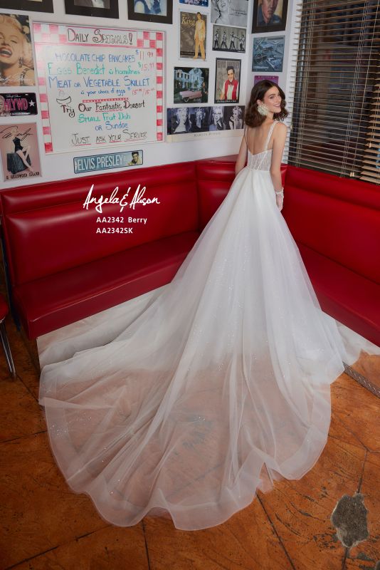 Angela & Alison Size 12 AA2342 Berry Ivory Informal - Image 3