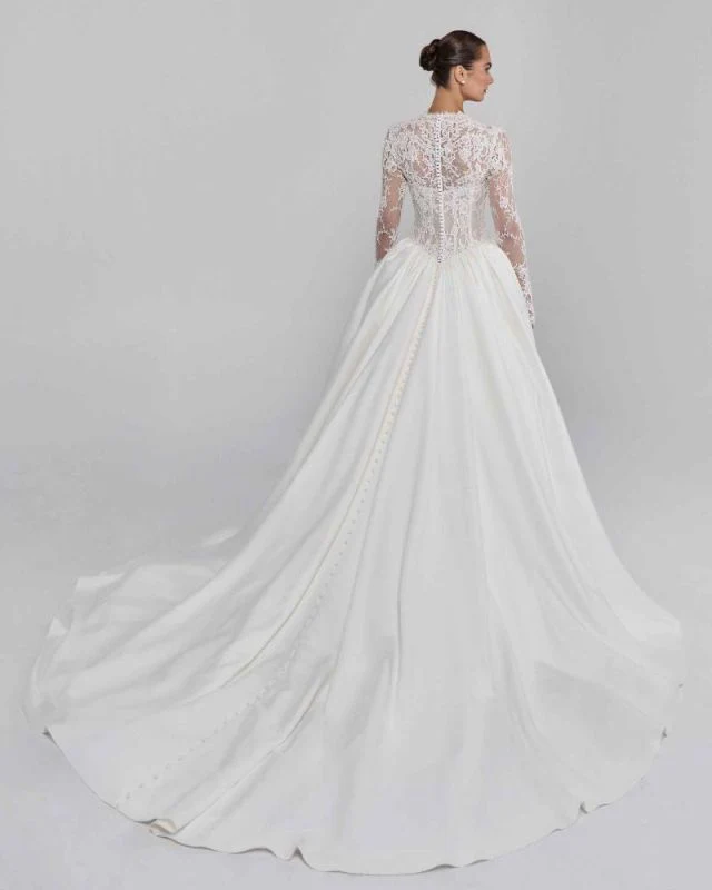 Size 12 BLANC B26105 Lunette Ivory/Skin Gown - Image 3