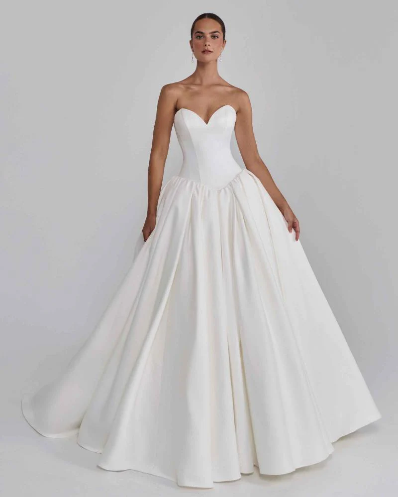 Size 12 BLANC B26115 Contessina Ivory Gown - Image 4