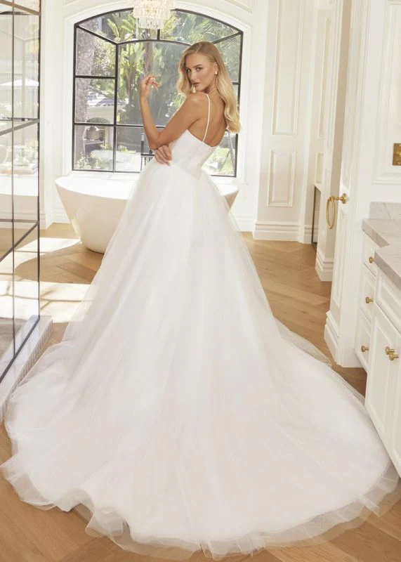 Size 12 Casablanca 2567 Hepburn Ivory Gown - Image 5
