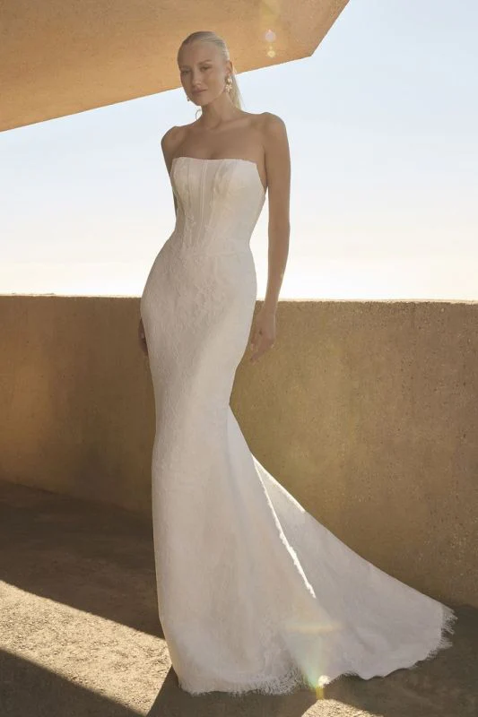 Size 12 Casablanca 2601 Veridiana Ivory/Ivory Gown