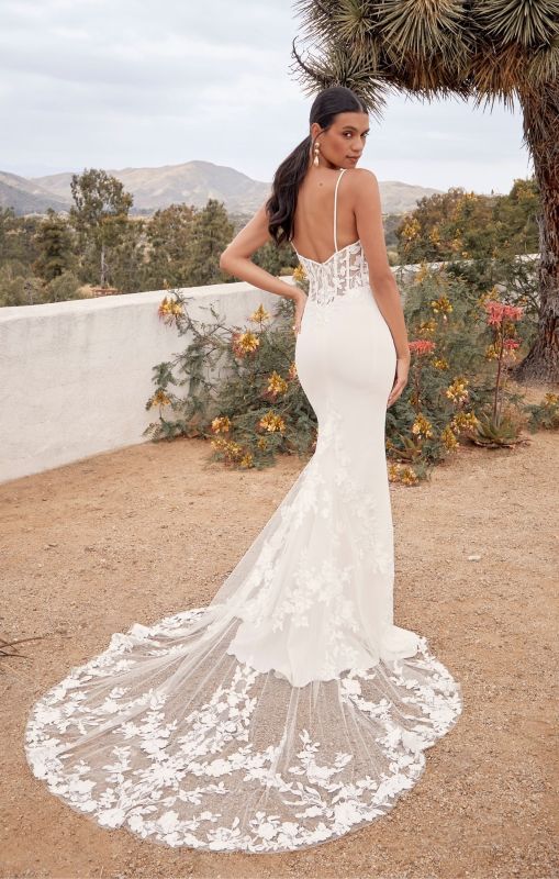 Size 12 Casablanca BL429 Arizona Ivory/Nude/Ivory Gown - Image 3