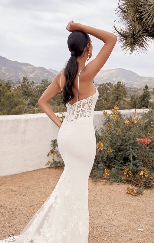 Size 12 Casablanca BL429 Arizona Ivory/Nude/Ivory Gown - Image 4