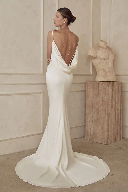 Casablanca Size 12 LE149 Ave Diamond White Gown - Image 3