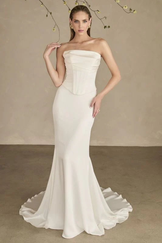 Size 12 Casablanca LE154 Bronwyn Ivory Gown