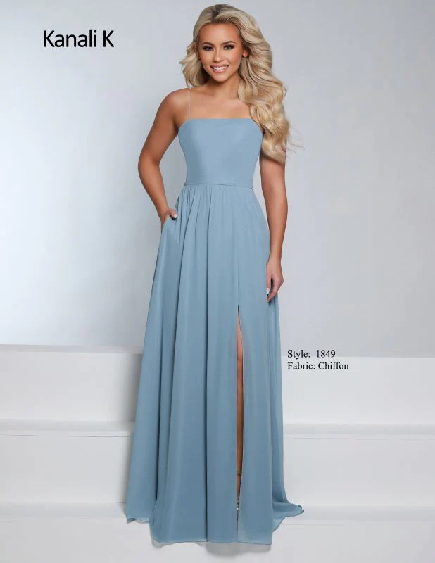 Kanali K Size 12 1849 Dusty Blue Bridesmaid Dress