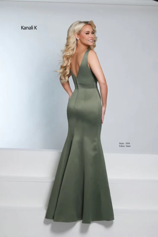 Kanali K Size 12 1856 Evergreen Bridesmaid Dress - Image 2