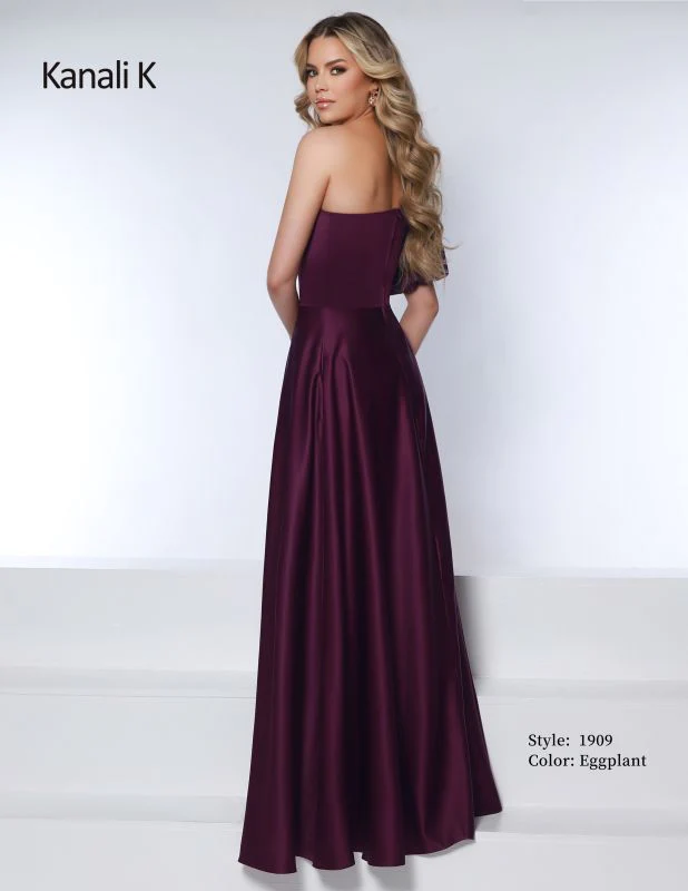 Kanali K Size 12 1909 Eggplant Bridesmaid Dress - Image 2