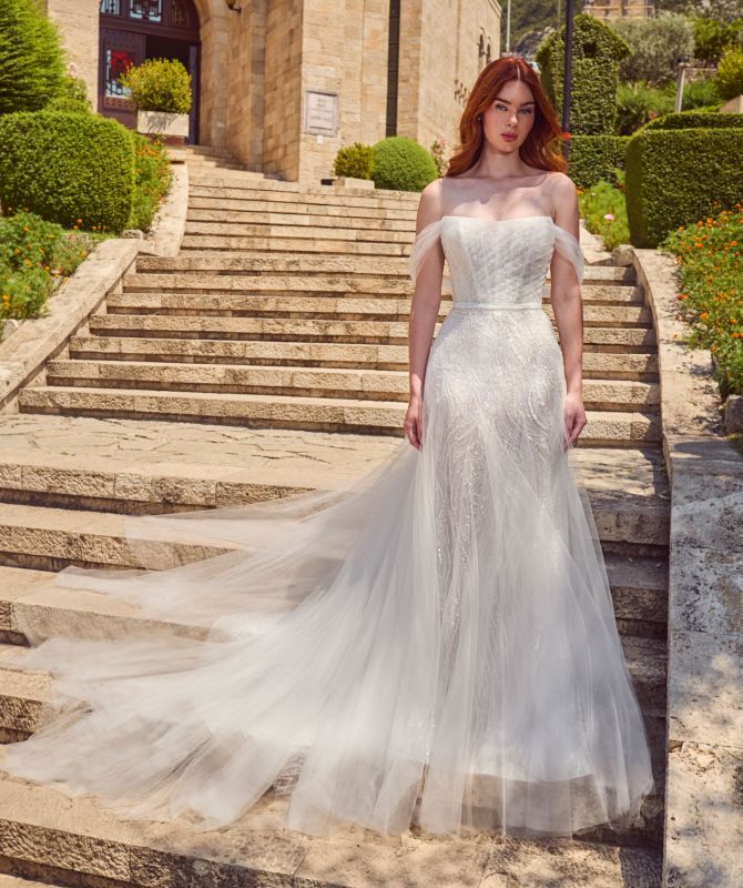 L'amour Size 12 LA25104 Marisol Ivory/Light Nude Gown - Image 4