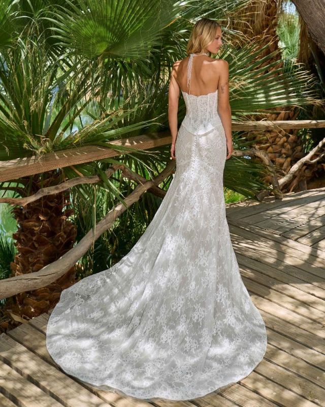 Size 12 L'amour LA26102 Jessenia Ivory/Light Nude Gown - Image 3