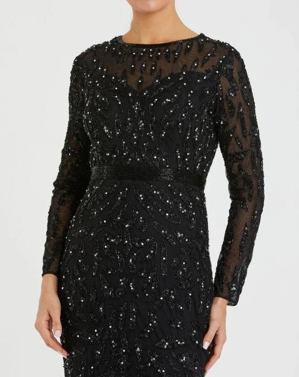 Size 12 MacDuggal 5124 Black Mother of Bride Dress - Image 2