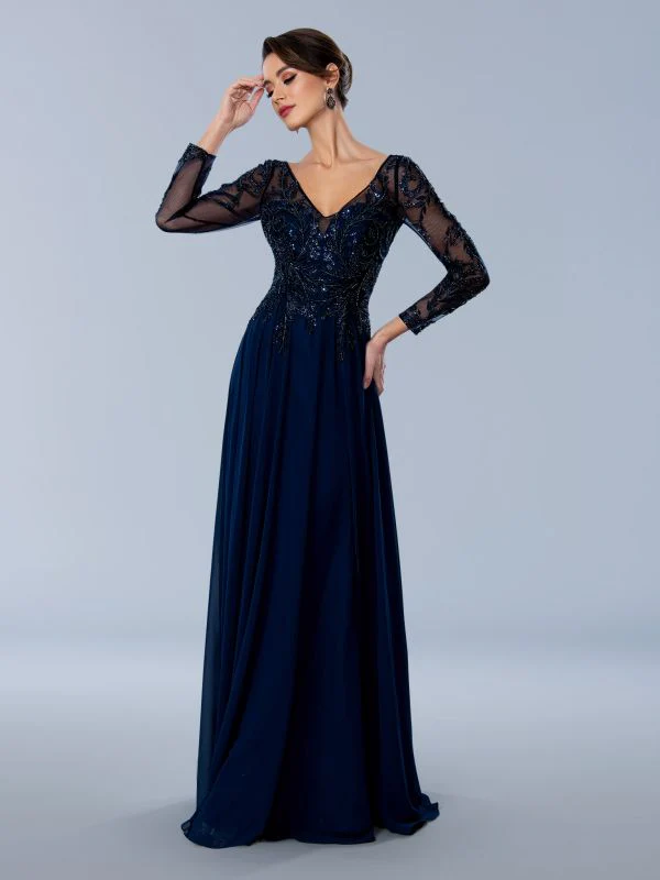 Stella Couture Size 12 24308 Charcoal Mother of Bride Dress - Image 3
