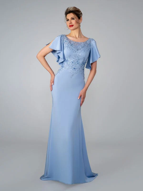 Size 12 Stella Couture 26303 Blue Mother of Bride Dress