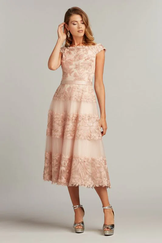 Size 12 Tadashi Shoji Adriane Antique Pink Mother of Bride Dress