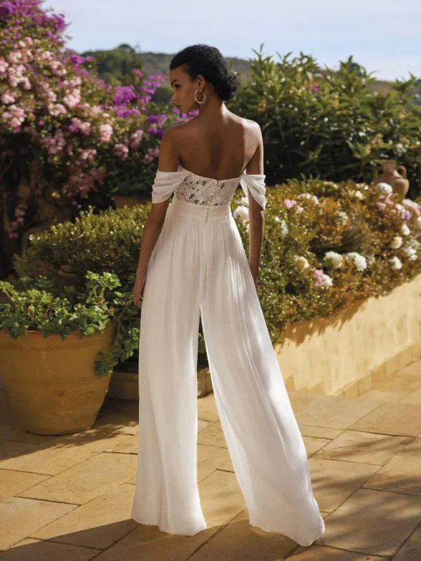 W1 White One Size 12 Maxine Off White Gown - Image 4