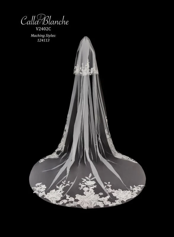Size 120" Calla Blanche V2402C Ivory Veil