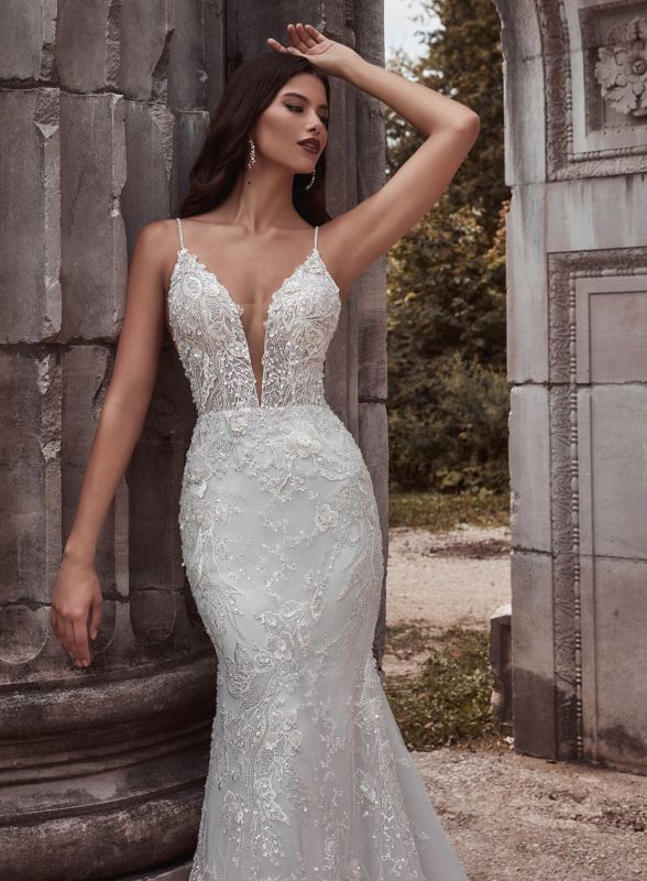 Size 14 Calla Blanche 121104 Thalia Ivory Gown - Image 2