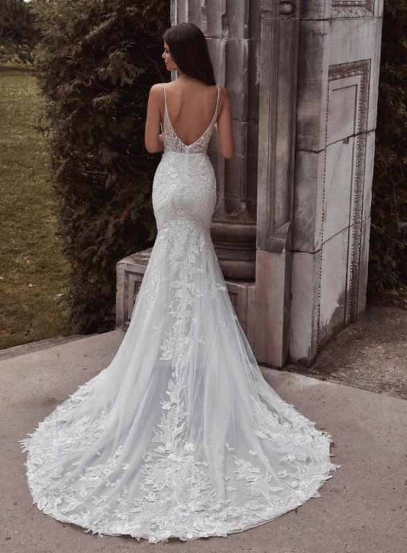 Size 14 Calla Blanche 121104 Thalia Ivory Gown - Image 4