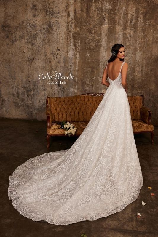Calla Blanche Size 14 122250 Lala Ivory Gown - Image 4