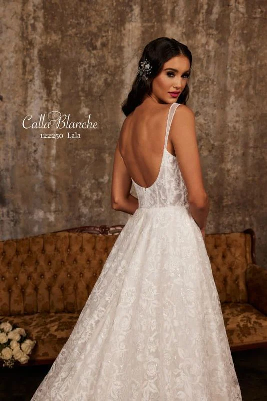 Calla Blanche Size 14 122250 Lala Ivory Gown - Image 5
