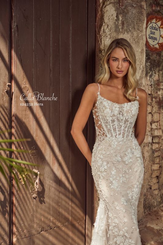 Calla Blanche Size 14 124252 Hera Ivory/Light Nude Gown - Image 2