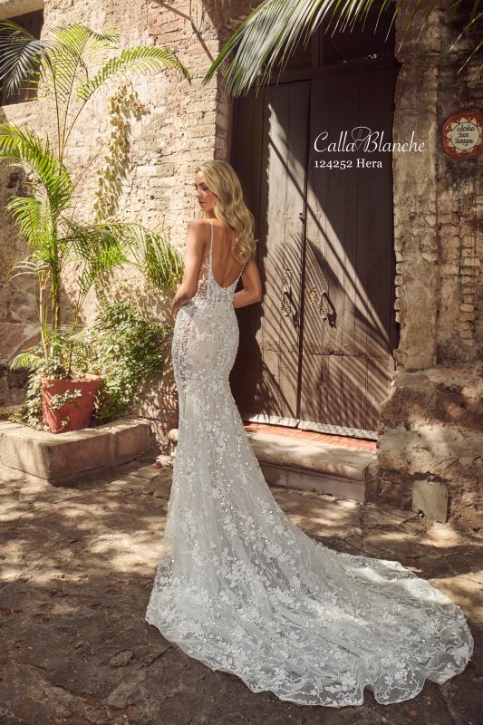 Calla Blanche Size 14 124252 Hera Ivory/Light Nude Gown - Image 3