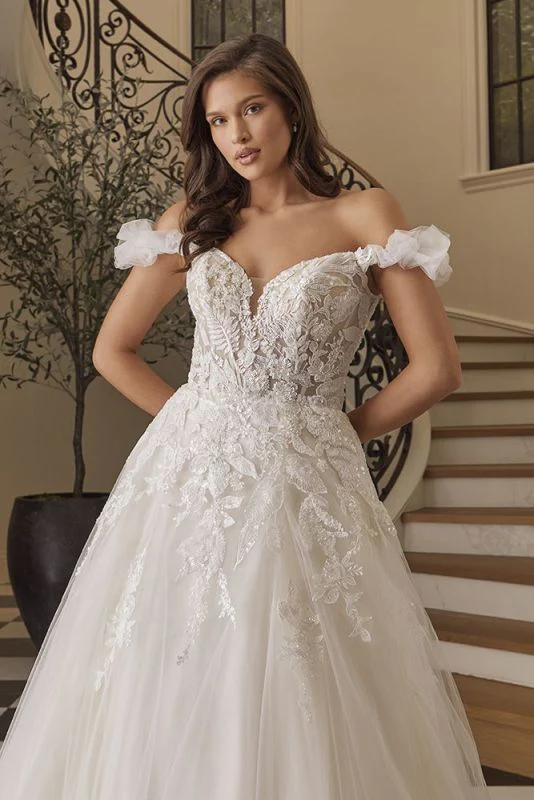 Size 14 Casablanca 2574 Corinne Ivory/Nude/Ivory Gown - Image 2
