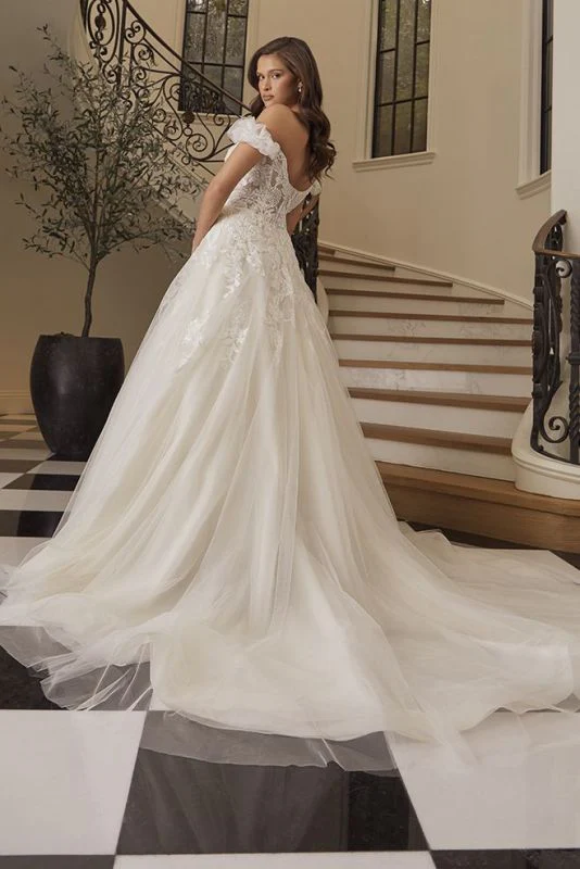 Size 14 Casablanca 2574 Corinne Ivory/Nude/Ivory Gown - Image 3