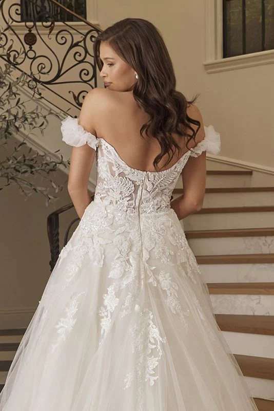 Size 14 Casablanca 2574 Corinne Ivory/Nude/Ivory Gown - Image 4