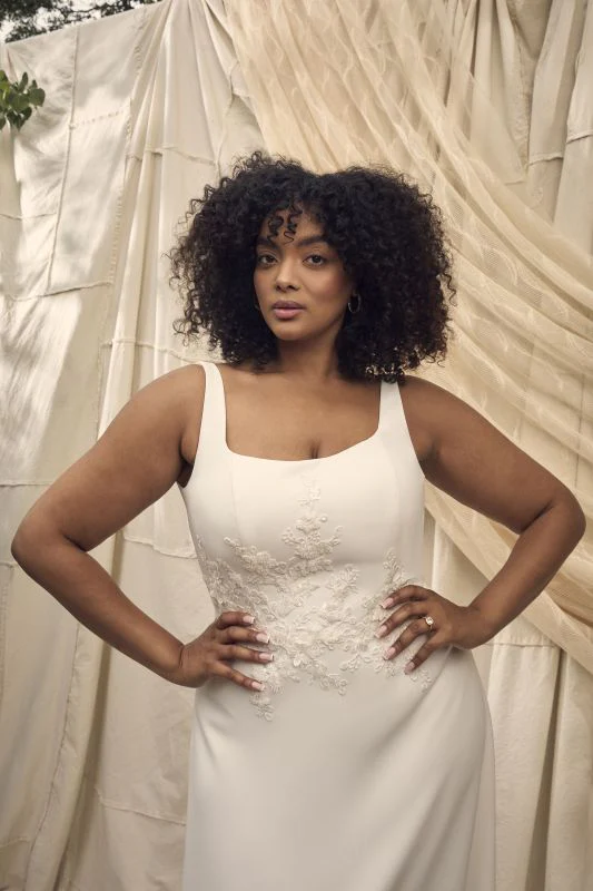 Size 14 Casablanca BL463-2 Liana Ivory/Ivory Gown - Image 2