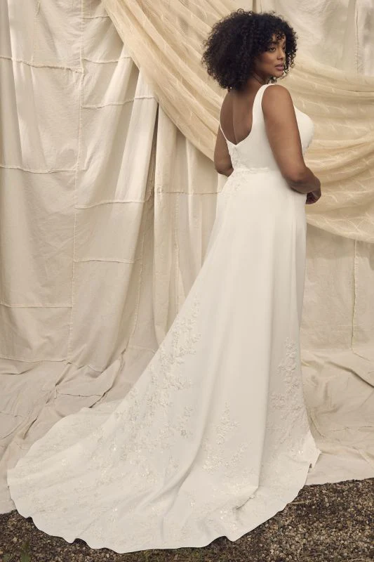 Size 14 Casablanca BL463-2 Liana Ivory/Ivory Gown - Image 3