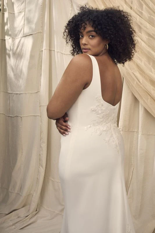Size 14 Casablanca BL463-2 Liana Ivory/Ivory Gown - Image 4