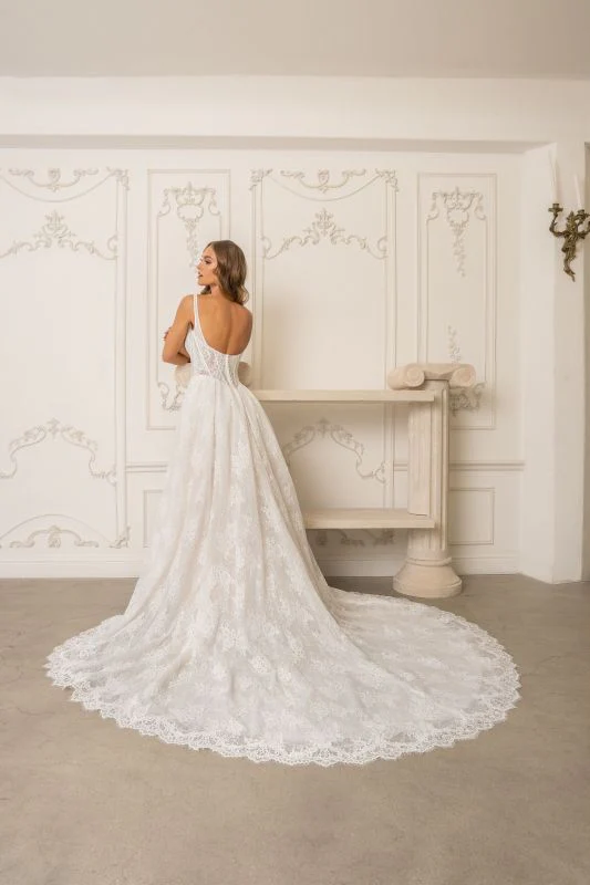 Size 14 Ivoire by Kitty Chen Ginetta Ivory/Pink Champagne Gown - Image 4