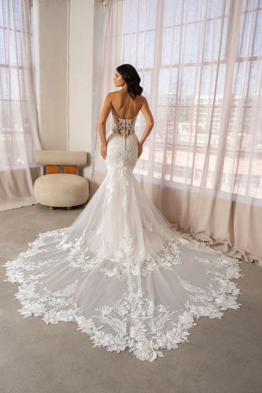 Size 14 Kitty Chen Alaya Ivory/Nude/Tan Gown - Image 5
