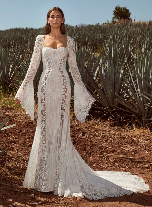 La Perle Size 14 LP2443 Burke Ivory/Light Nude Gown