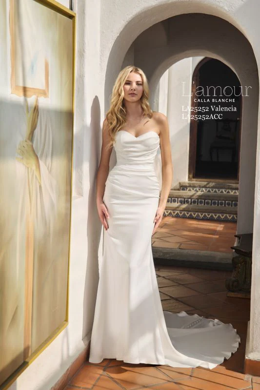Size 14 L'amour LA25252 Valencia Ivory Gown