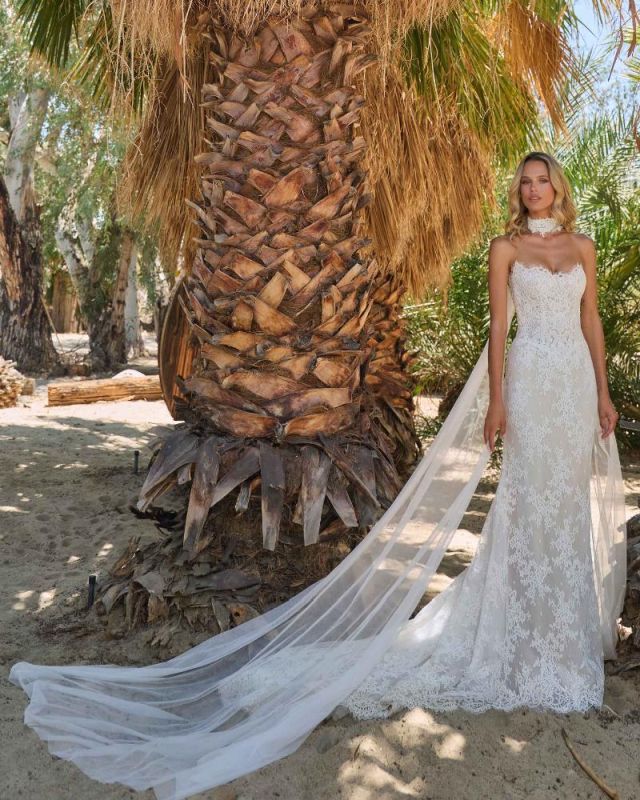 L'amour Size 14 LA26117 Verena Ivory/Light Nude Gown