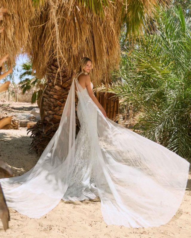 L'amour Size 14 LA26117 Verena Ivory/Light Nude Gown - Image 4