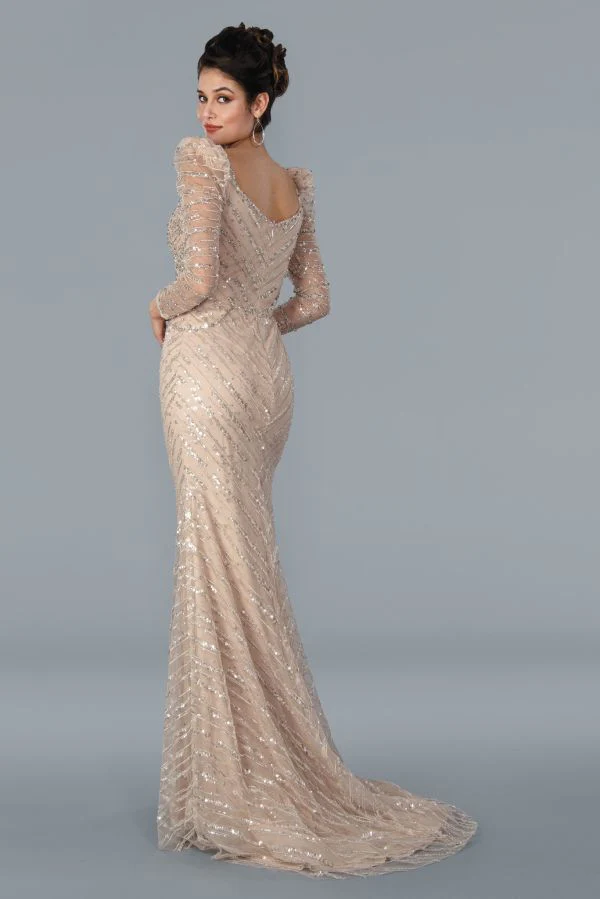 Size 14 Stella Couture 22365 Champagne Mother of Bride Dress - Image 2