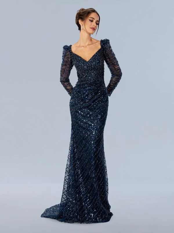 Size 14 Stella Couture 22365 Champagne Mother of Bride Dress - Image 4